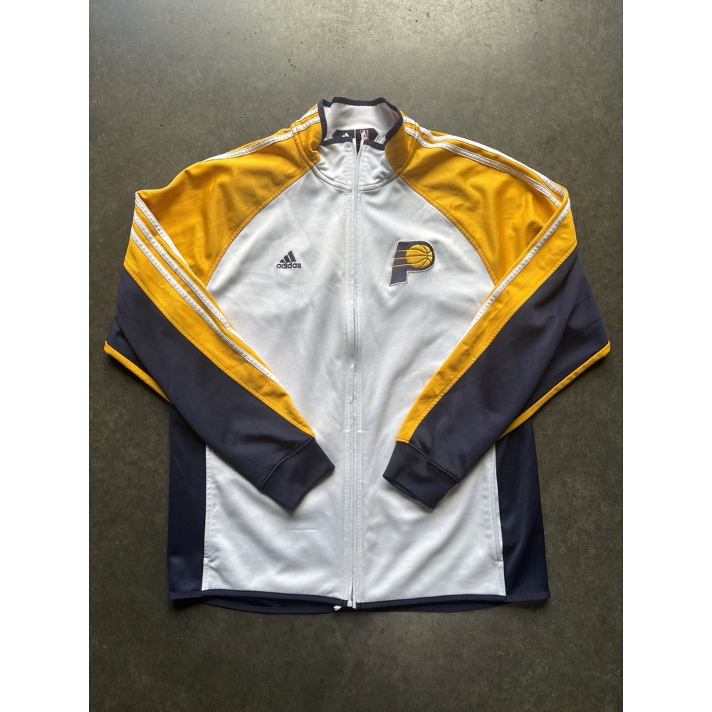 Adidas Indiana Pacers Clima365 Stitched Warm Up Long Sleeve Jacket Large
